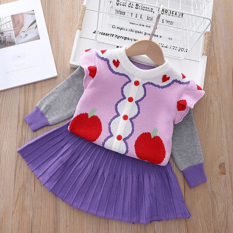 Conjunto Infantil Feminino Maçazinha Loja Click Certo 