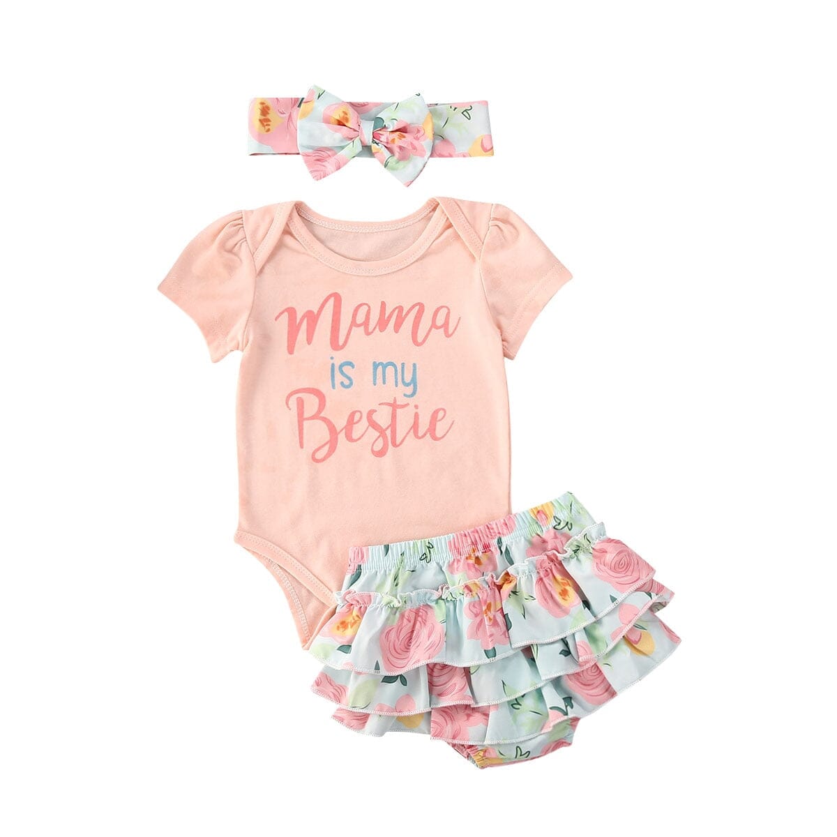 Conjunto Infantil Feminino "Mamãe é Minha Melhor Amiga" Loja Click Certo 