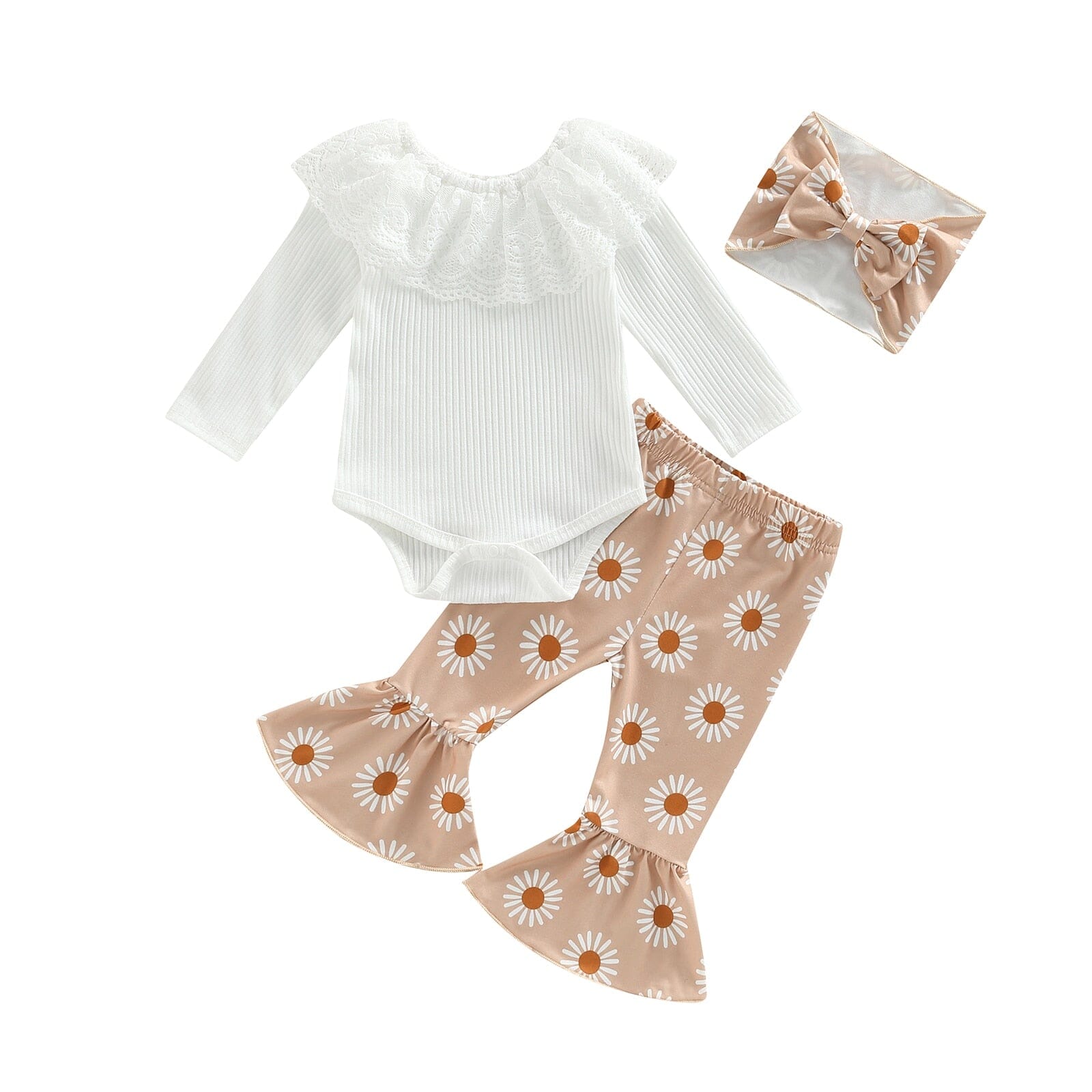 Conjunto Infantil Feminino Margarida + Faixa Loja Click Certo 