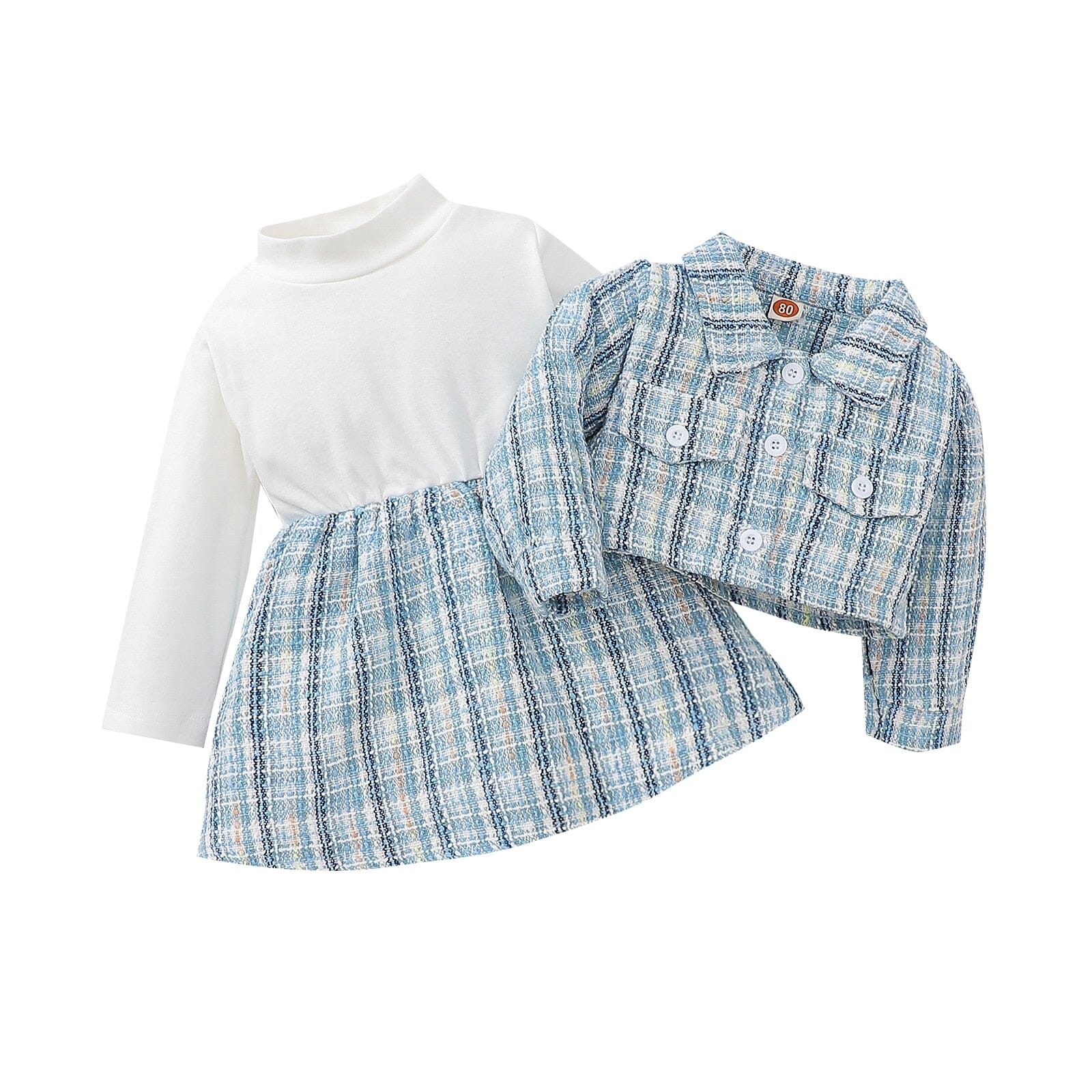 Conjunto Infantil Feminino Moderninho 0 Loja Click Certo Azul 3-6 Meses 