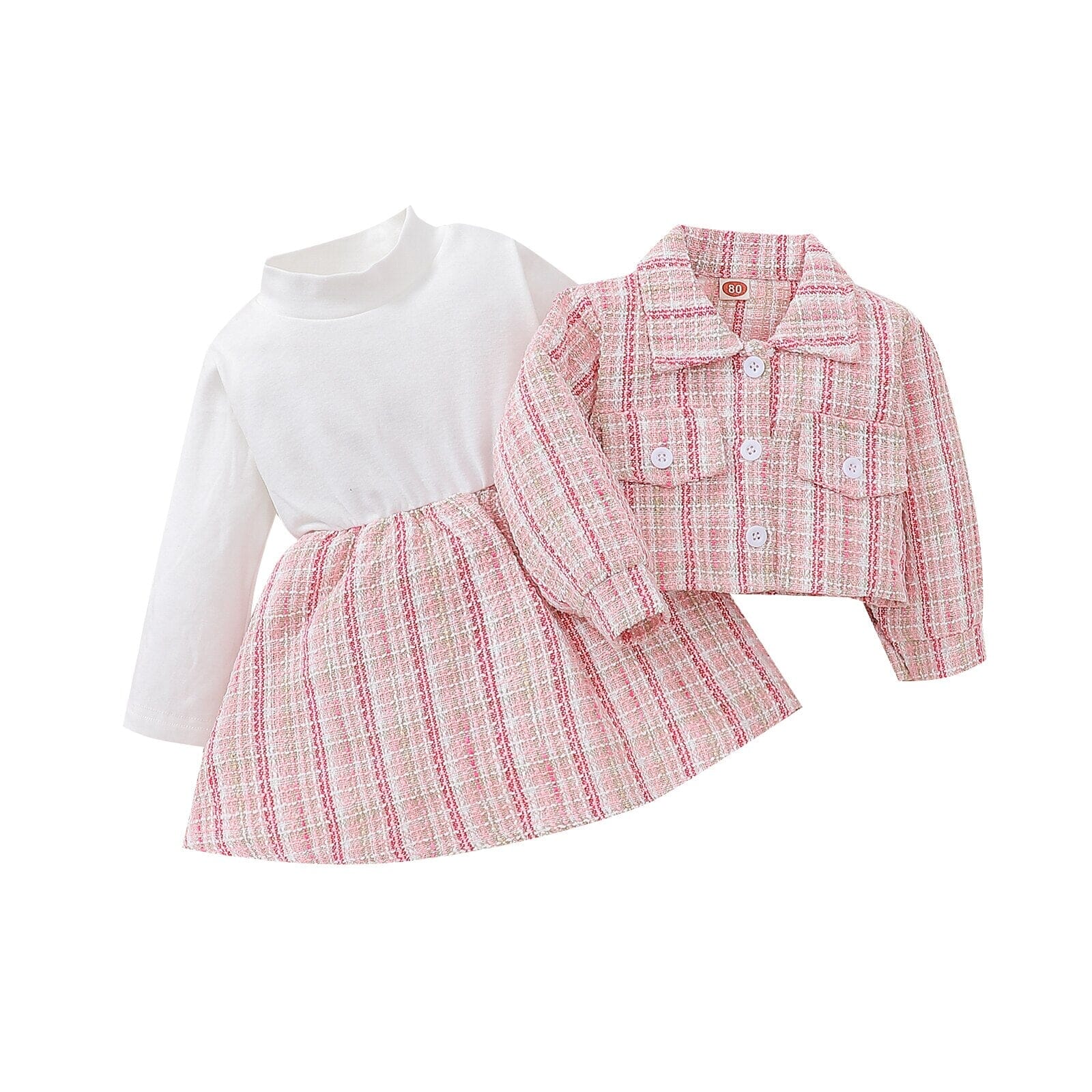 Conjunto Infantil Feminino Moderninho 0 Loja Click Certo Rosa 3-6 Meses 