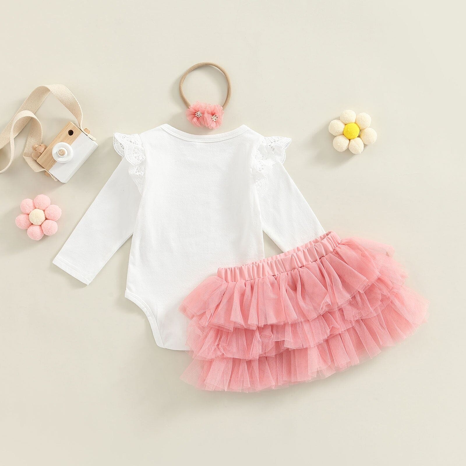 Conjunto Infantil Feminino One Saia Tule + Faixa Loja Click Certo 