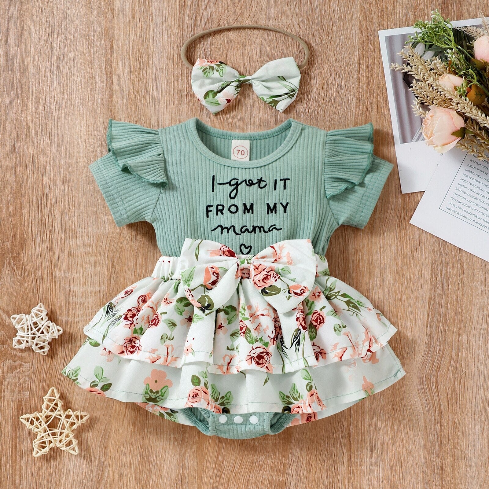 Conjunto Infantil Feminino "Peguei da Mamãe" Loja Click Certo 