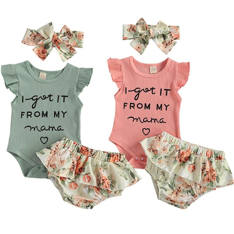 Conjunto Infantil Feminino "Peguei da Mamãe" Loja Click Certo 