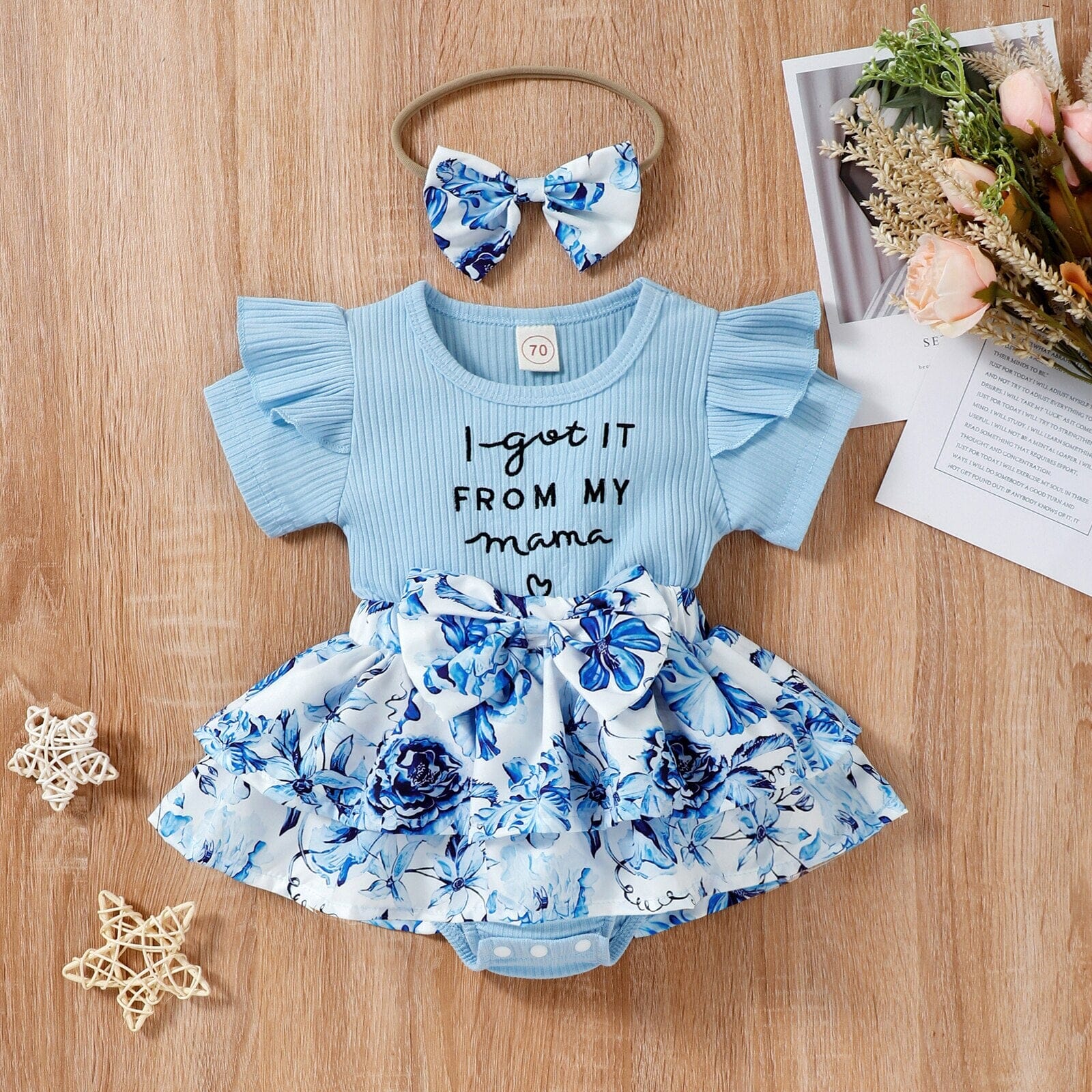 Conjunto Infantil Feminino "Peguei da Mamãe" Loja Click Certo 