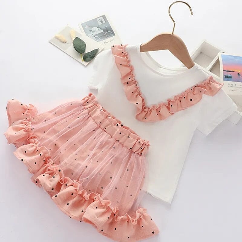 Conjunto Infantil Feminino Poá Loja Click Certo 