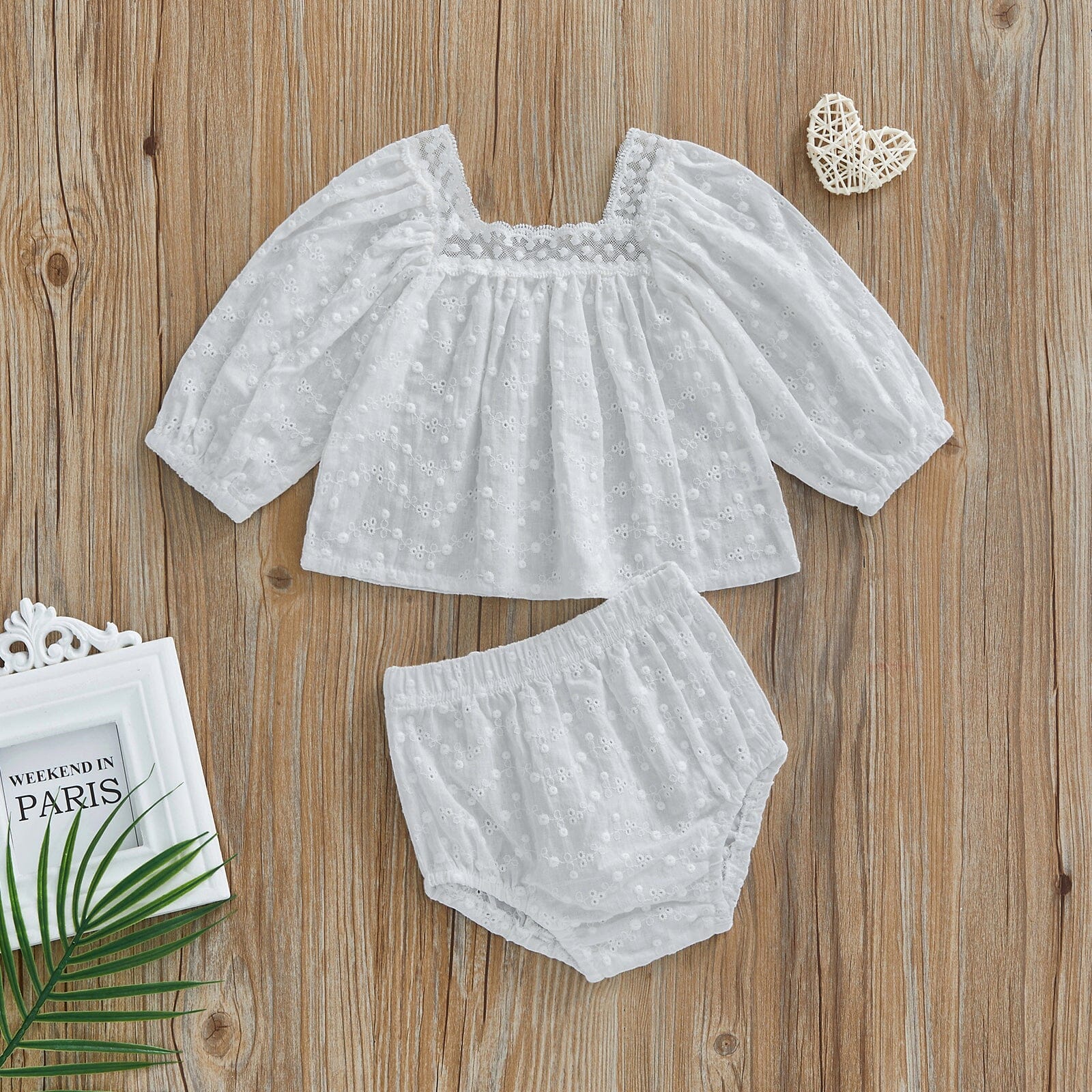 Conjunto Infantil Feminino Renda e Florzinha Loja Click Certo 12-18 meses 