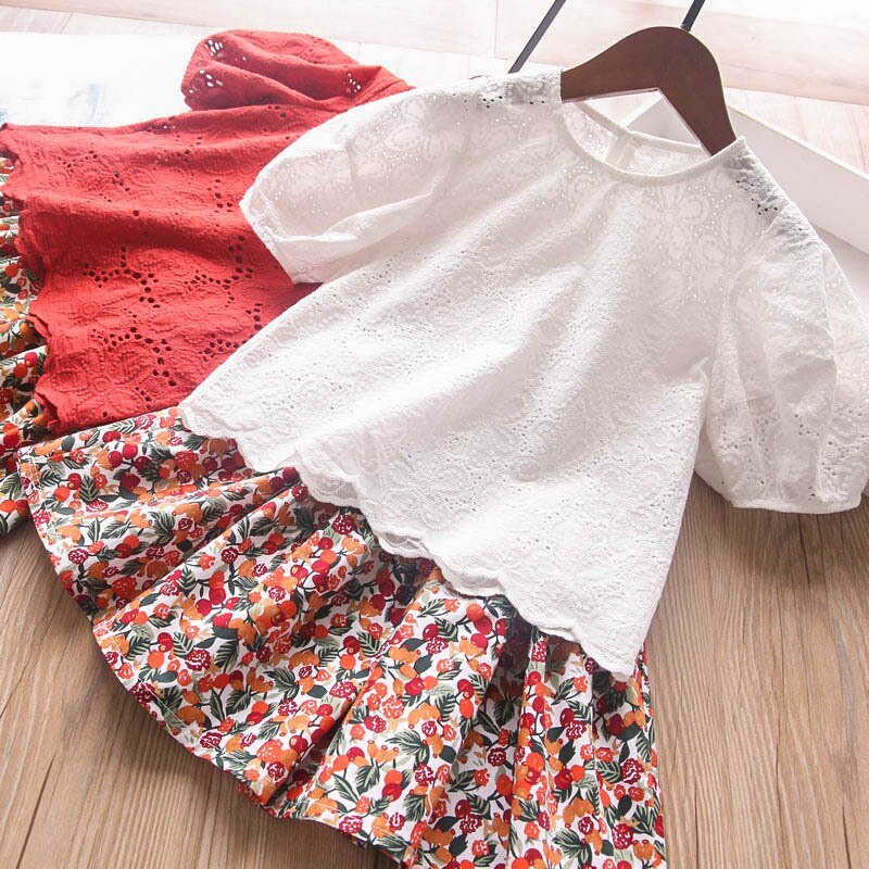 Conjunto Infantil Feminino Renda Florida conjunto Loja Click Certo 