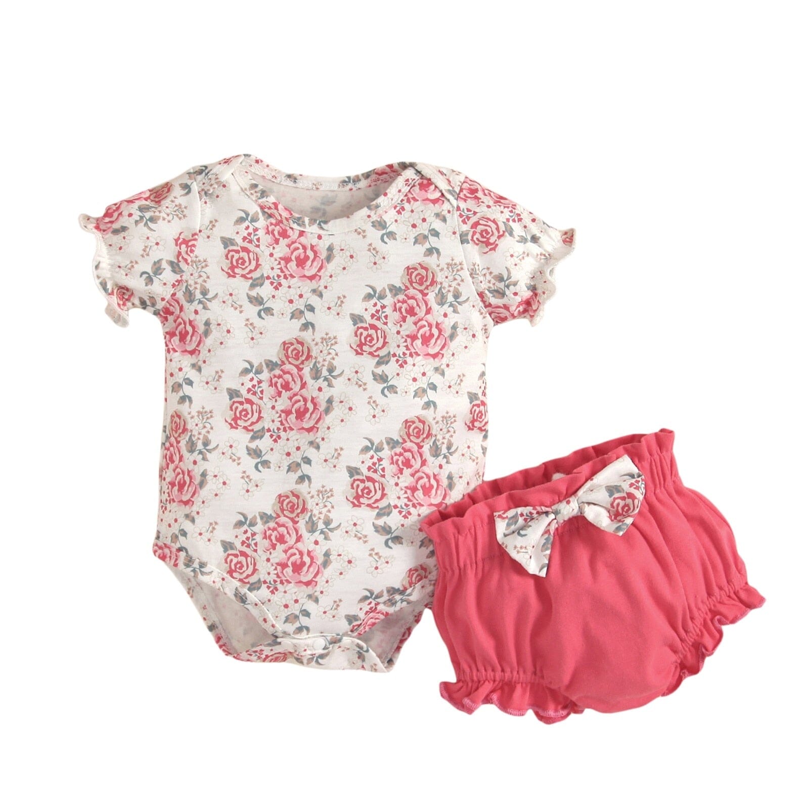 Conjunto Infantil Feminino Rosas Loja Click Certo 