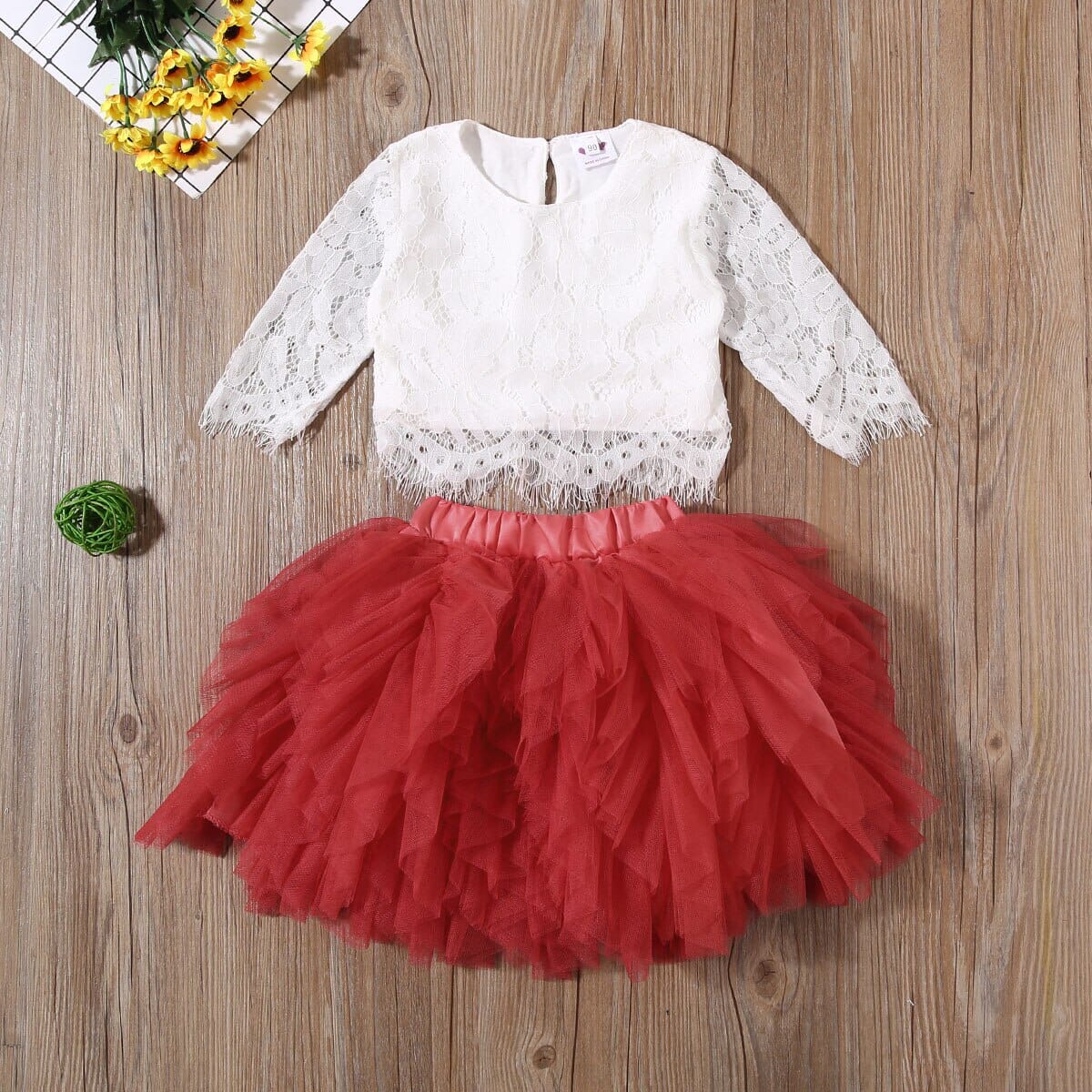 Conjunto Infantil Feminino Saia Frufru Loja Click Certo 