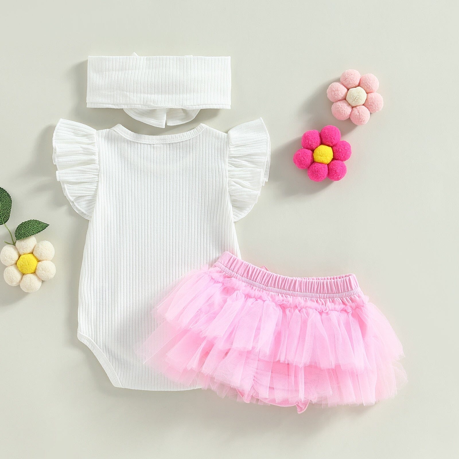 Conjunto Infantil Feminino Sainha Tule + Laçinho Loja Click Certo 