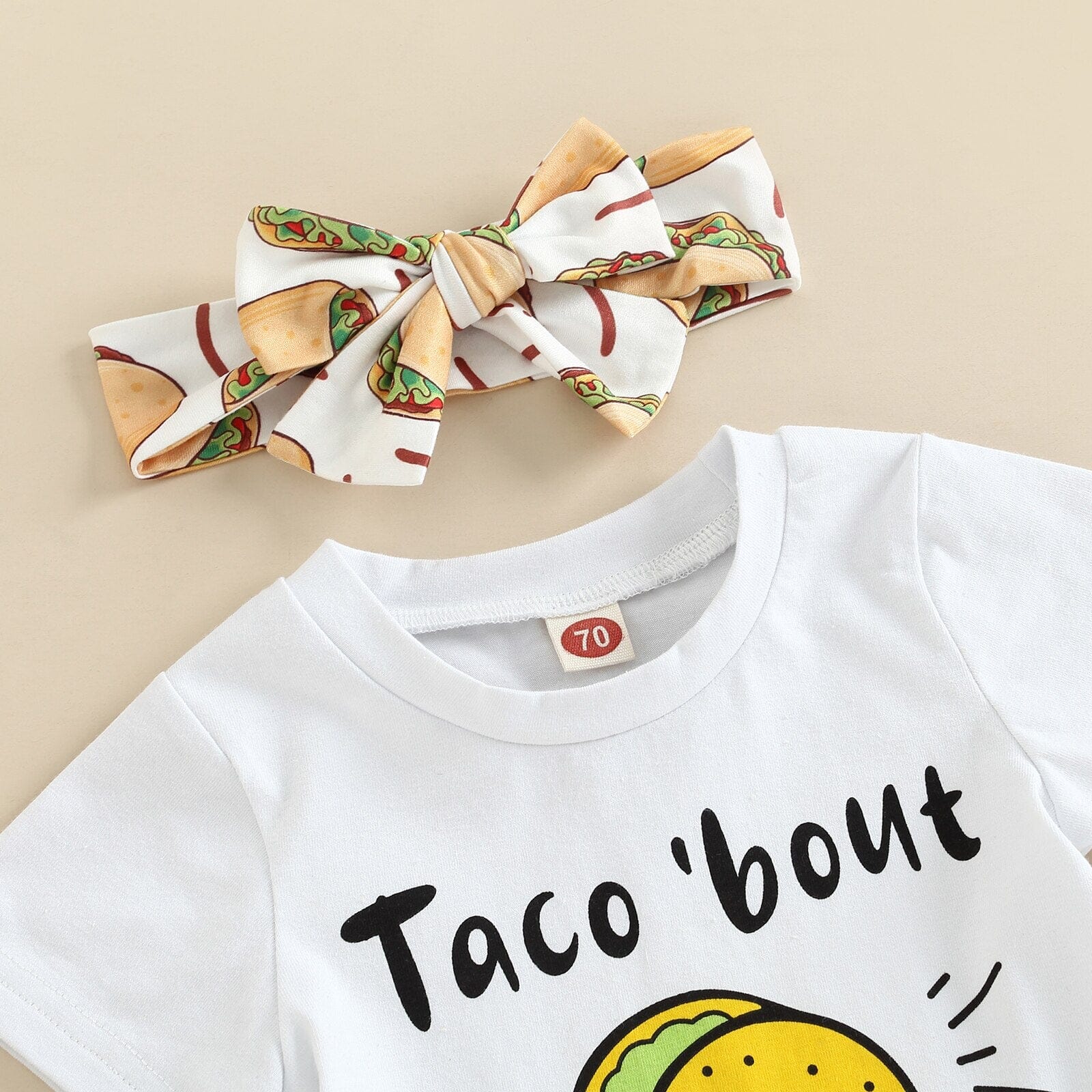 Conjunto Infantil Feminino Tacos + Faixa 0 Loja Click Certo 