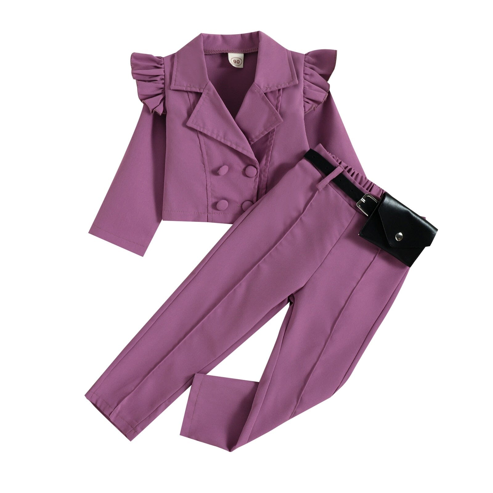 Conjunto Infantil Feminino Terninho Estiloso 0 Loja Click Certo Roxo 1-2 Anos 