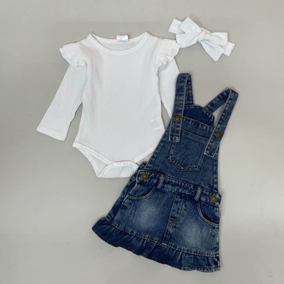 Conjunto Infantil Feminino Verão 3 Peças conjunto Loja Click Certo 