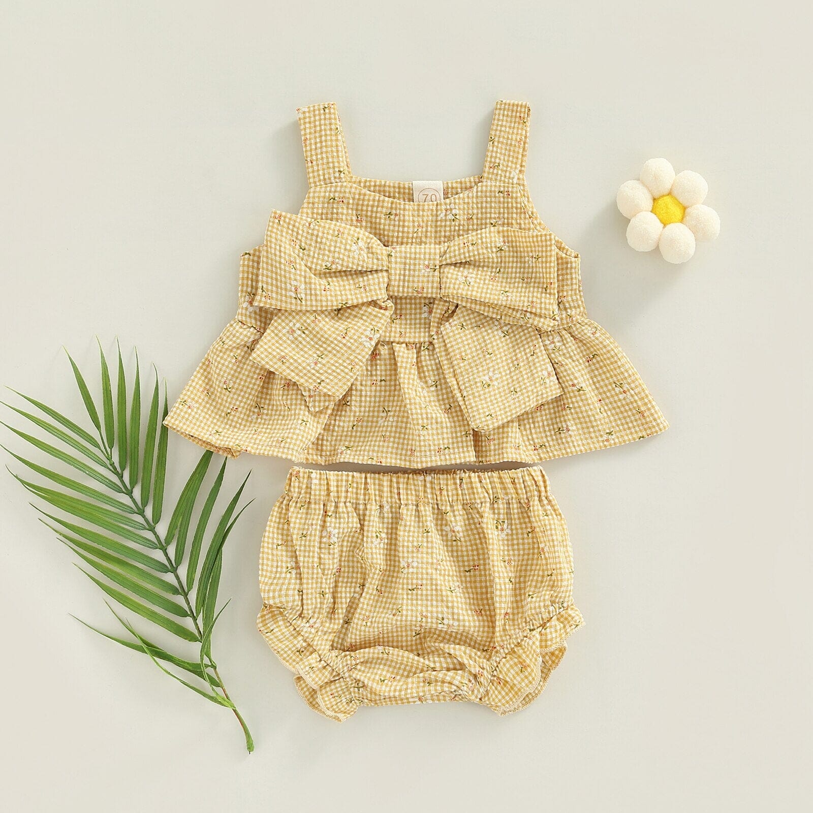 Conjunto Infantil Feminino Xadrez Florzinha Loja Click Certo 0-3 Meses 