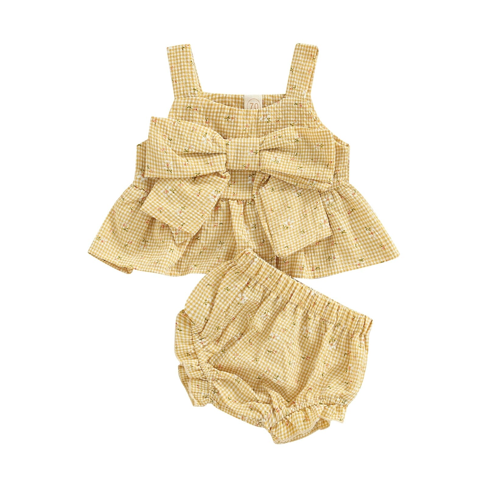 Conjunto Infantil Feminino Xadrez Florzinha Loja Click Certo 