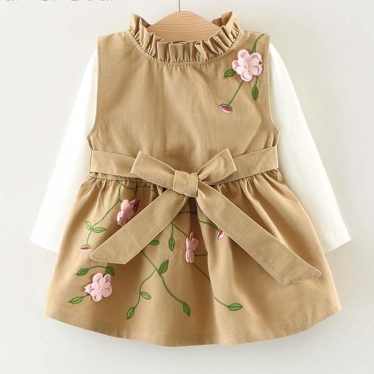 Conjunto infantil Flores e Laço conjunto Loja Click Certo 