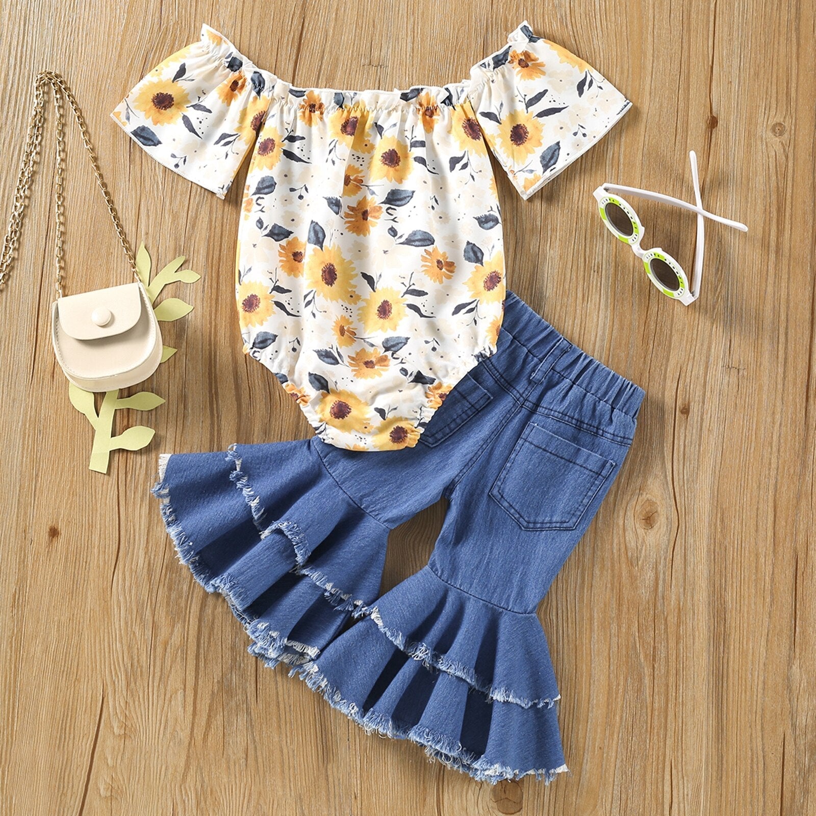 Conjunto Infantil Girassol conjunto Loja Click Certo 