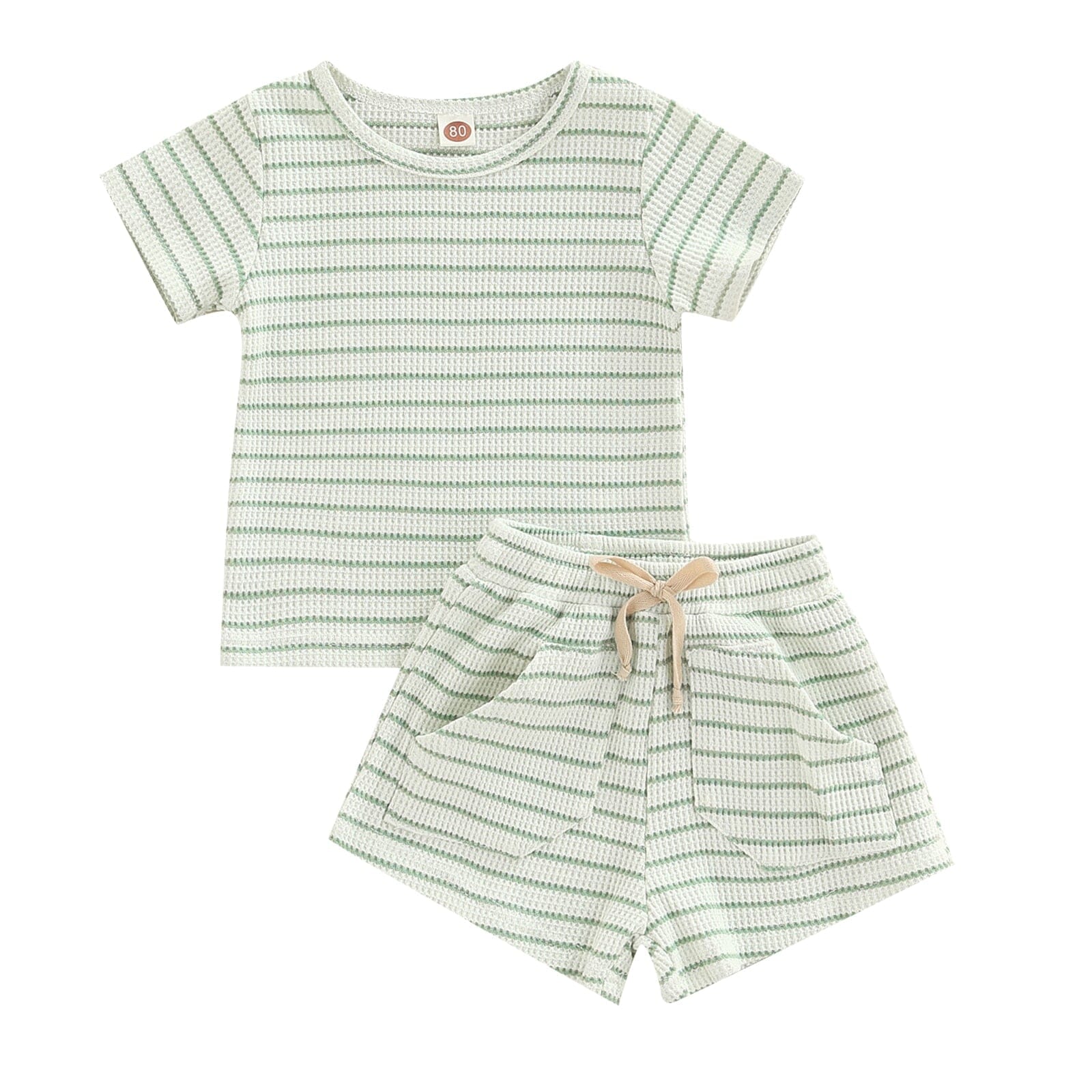 Conjunto Infantil Listras Baby Loja Click Certo Verde 2-3 Anos 