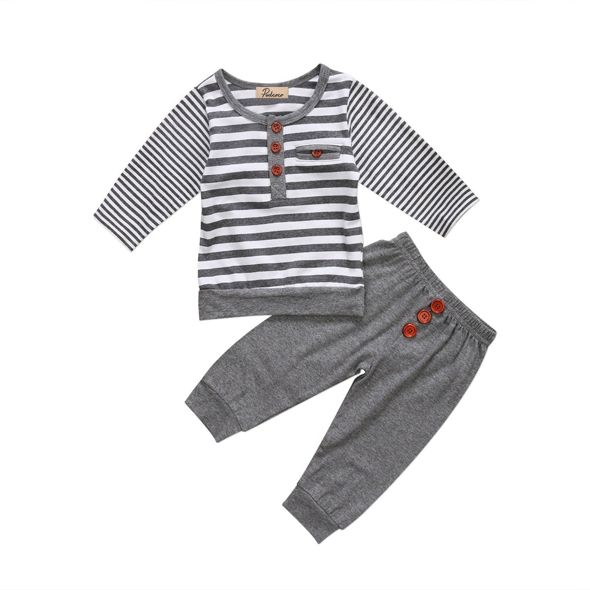 Conjunto Infantil Listras e Botões Conjunto Loja Click Certo 