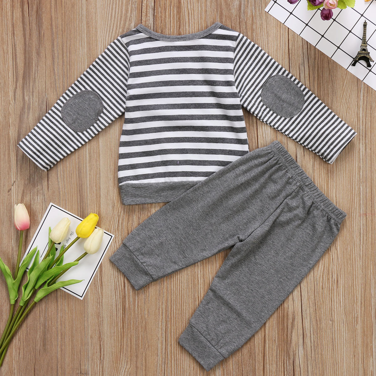 Conjunto Infantil Listras e Botões Conjunto Loja Click Certo 