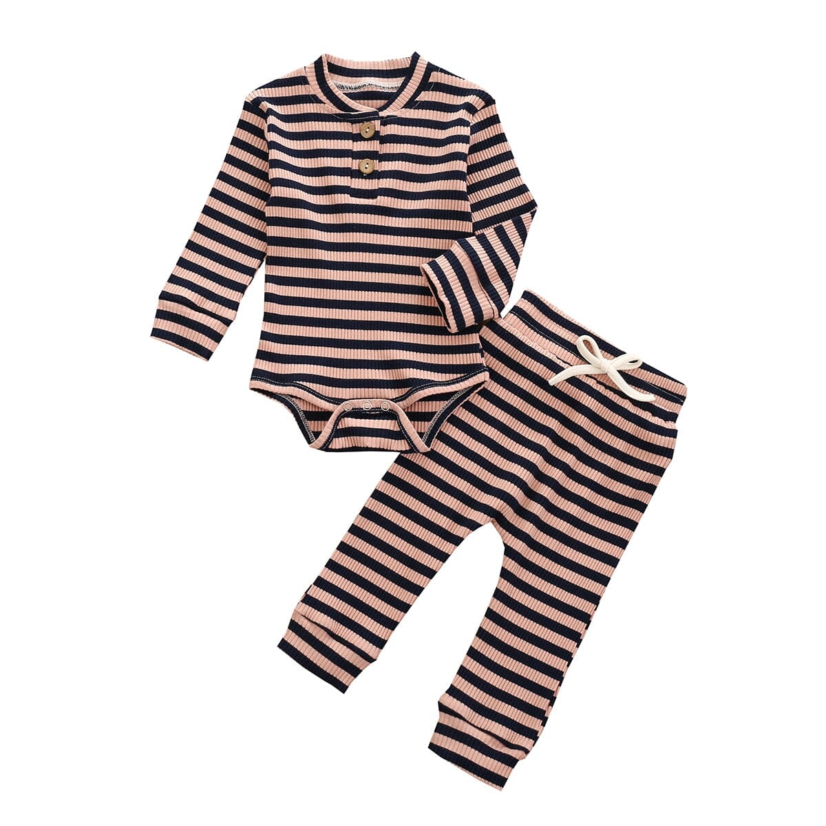 Conjunto Infantil Listras Loja Click Certo Preto 0-3 Meses 