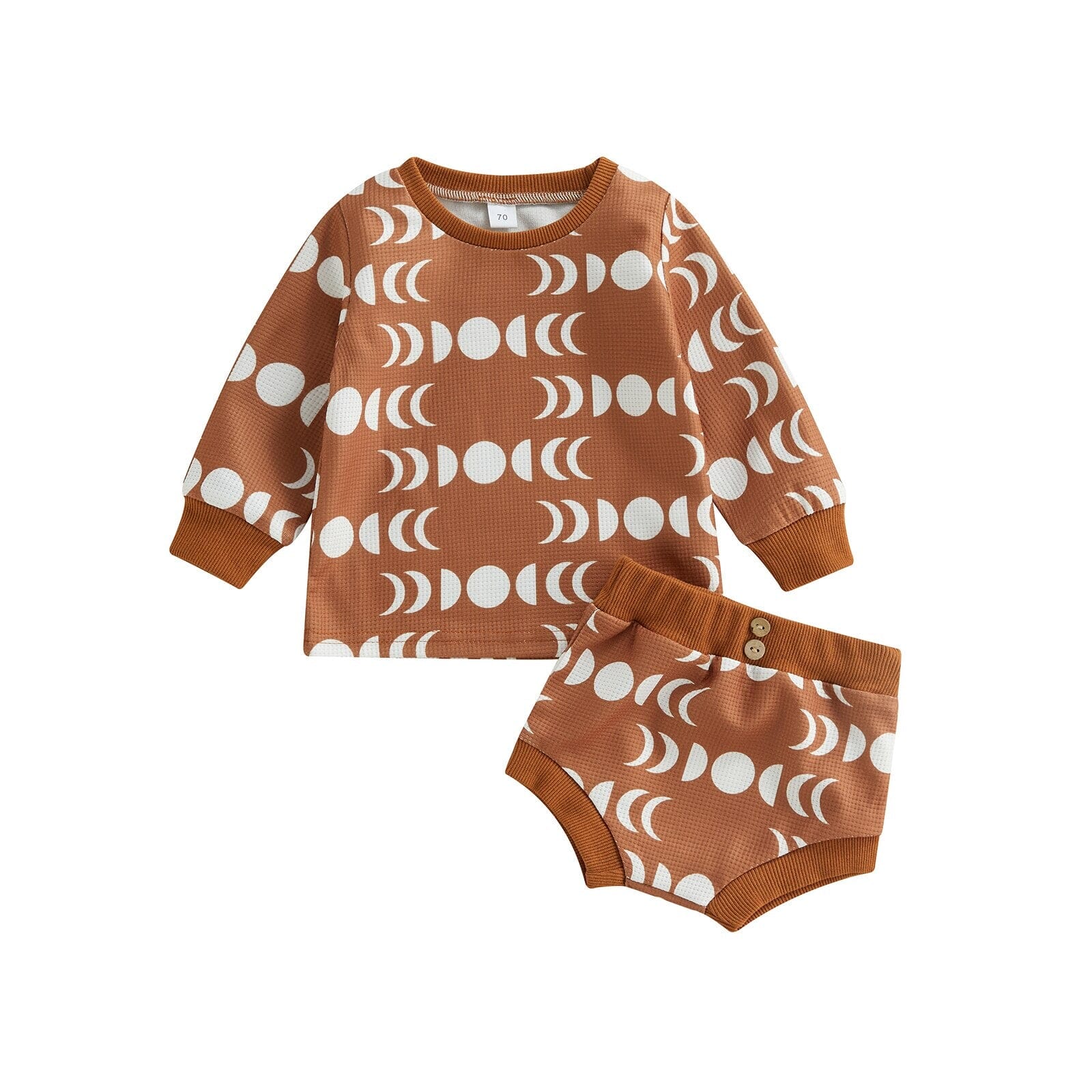 Conjunto Infantil Lua Loja Click Certo Marrom 0-6 Meses 