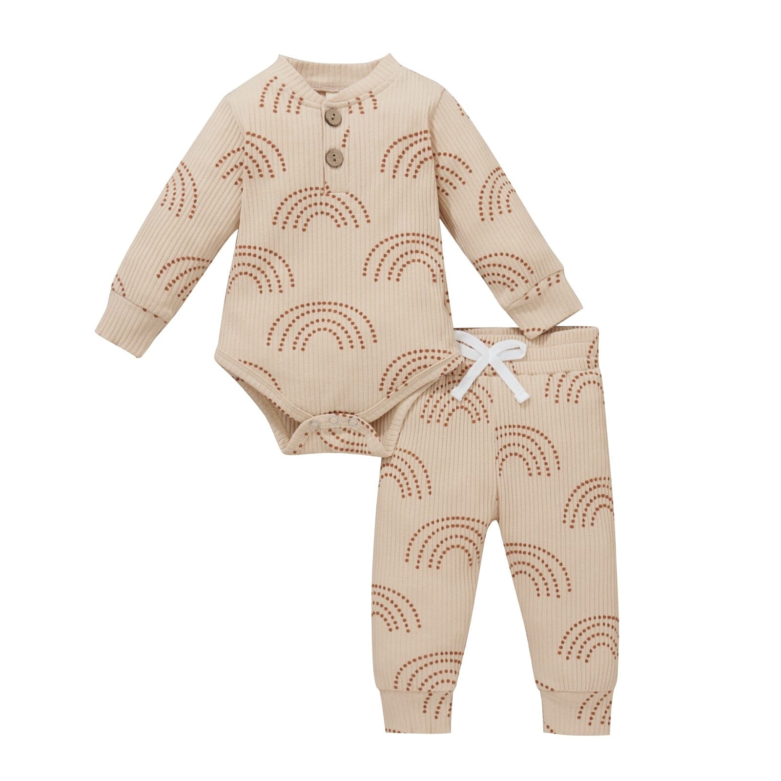 Conjunto Infantil Masculino Arcos Loja Click Certo Bege 0-3 Meses 