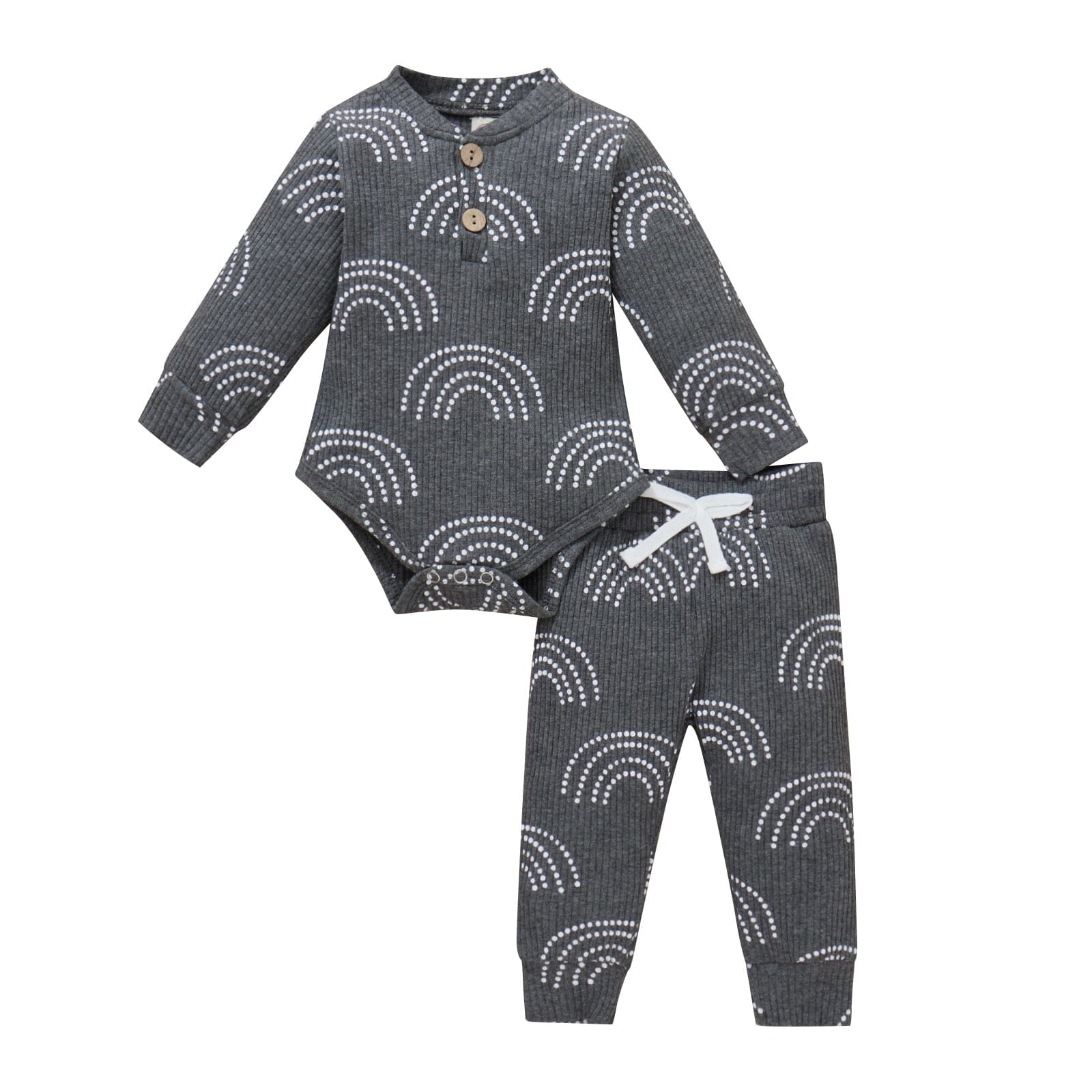 Conjunto Infantil Masculino Arcos Loja Click Certo Cinza 0-3 Meses 