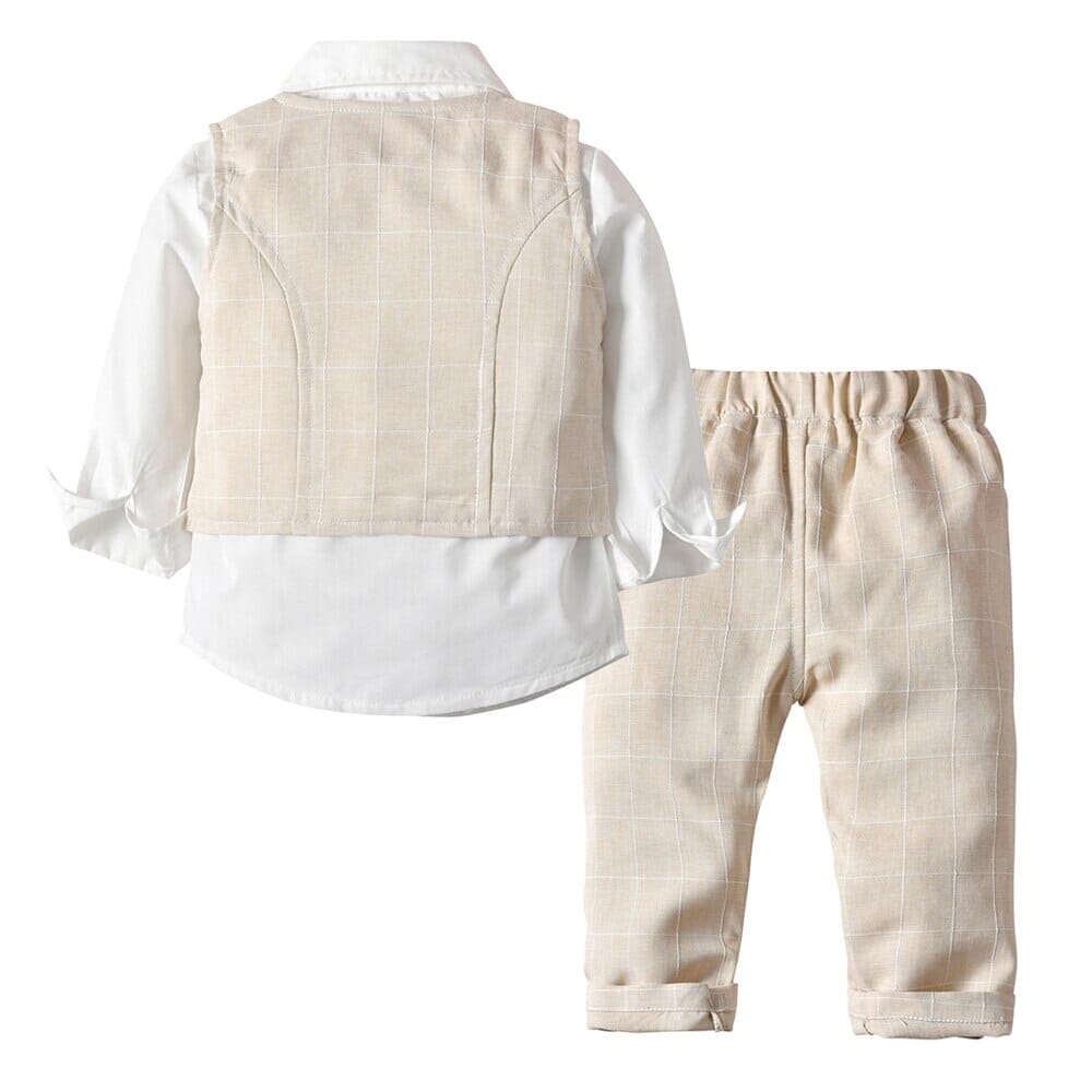 Conjunto Infantil Masculino Batizado Colete e Gravatinha Loja Click Certo 