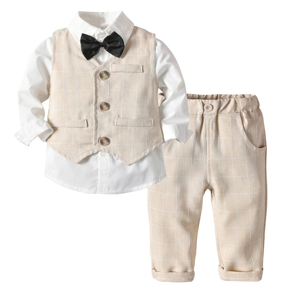 Conjunto Infantil Masculino Batizado Colete e Gravatinha Loja Click Certo 