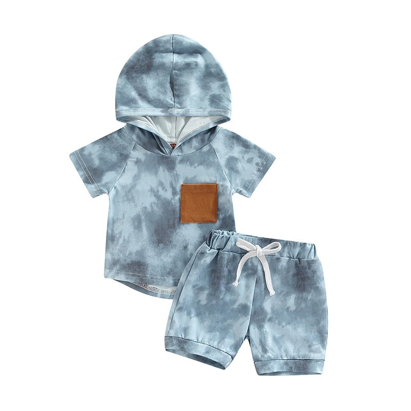 Conjunto Infantil Masculino Bolsinho com Capuz conjunto Loja Click Certo Azul 18-24 Meses 