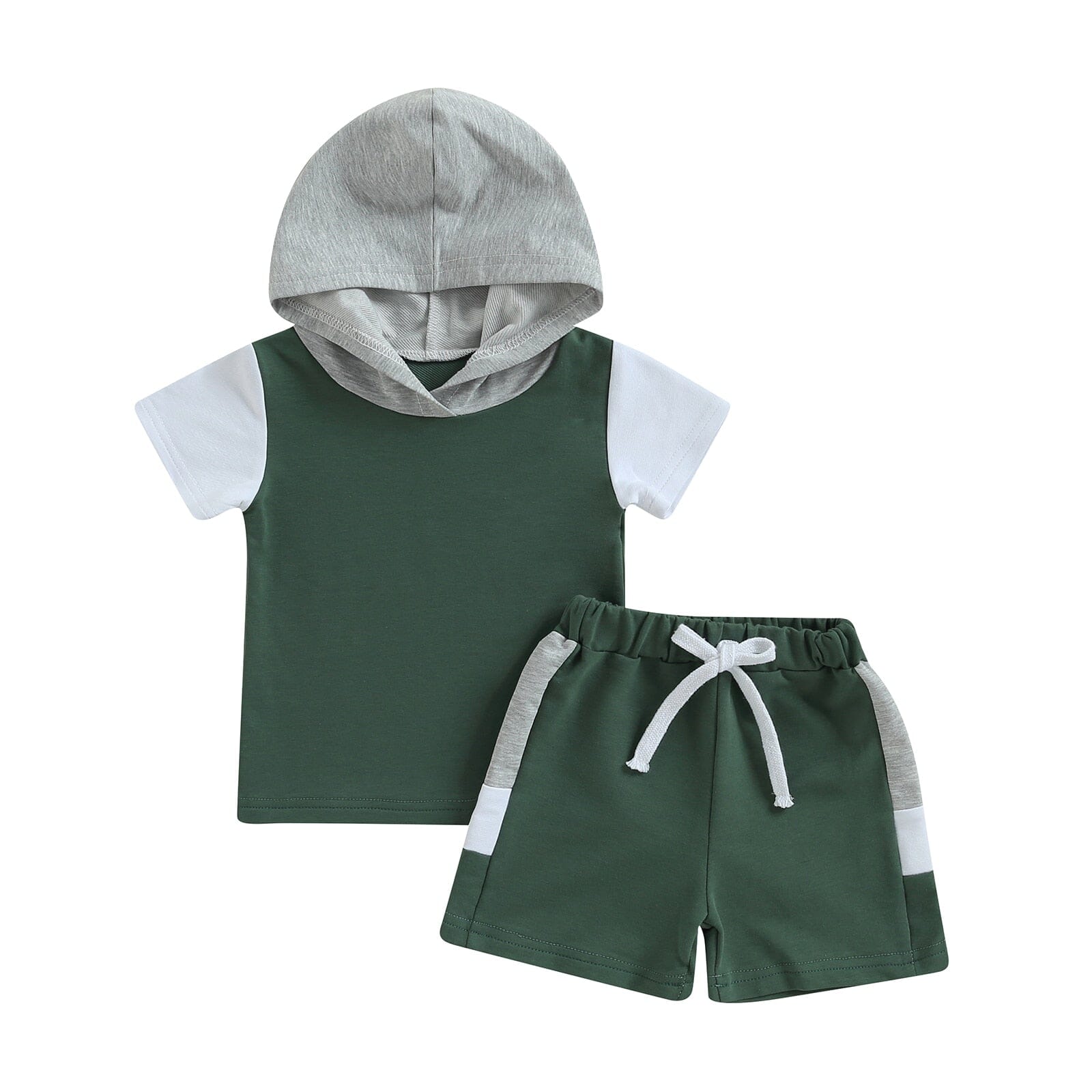 Conjunto Infantil Masculino Cadarço com Capuz Loja Click Certo Verde 0-6 Meses 