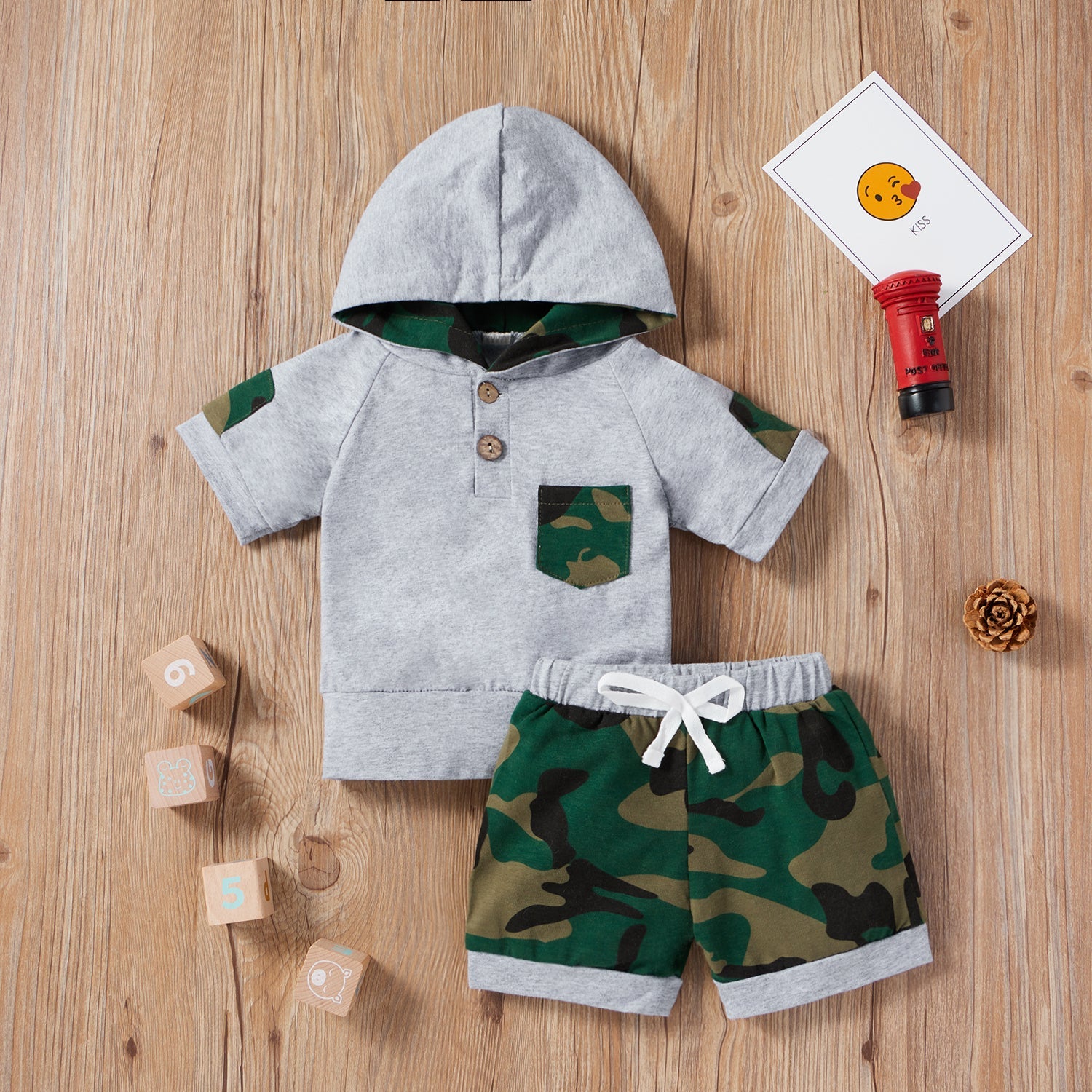 Conjunto Infantil Masculino Camuflado Conjunto Loja Click Certo 