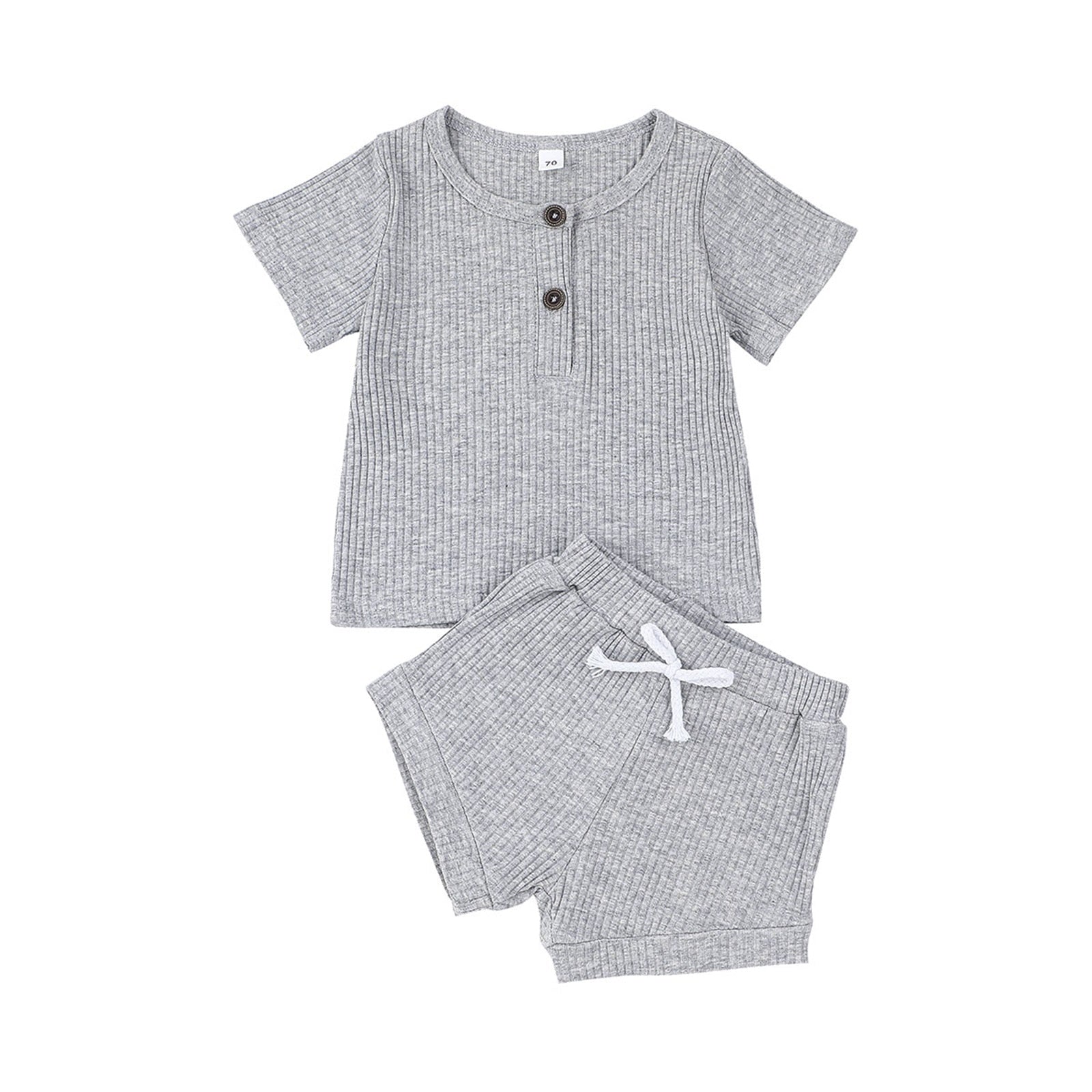 Conjunto Infantil Masculino Canelado Botões conjunto Loja Click Certo 