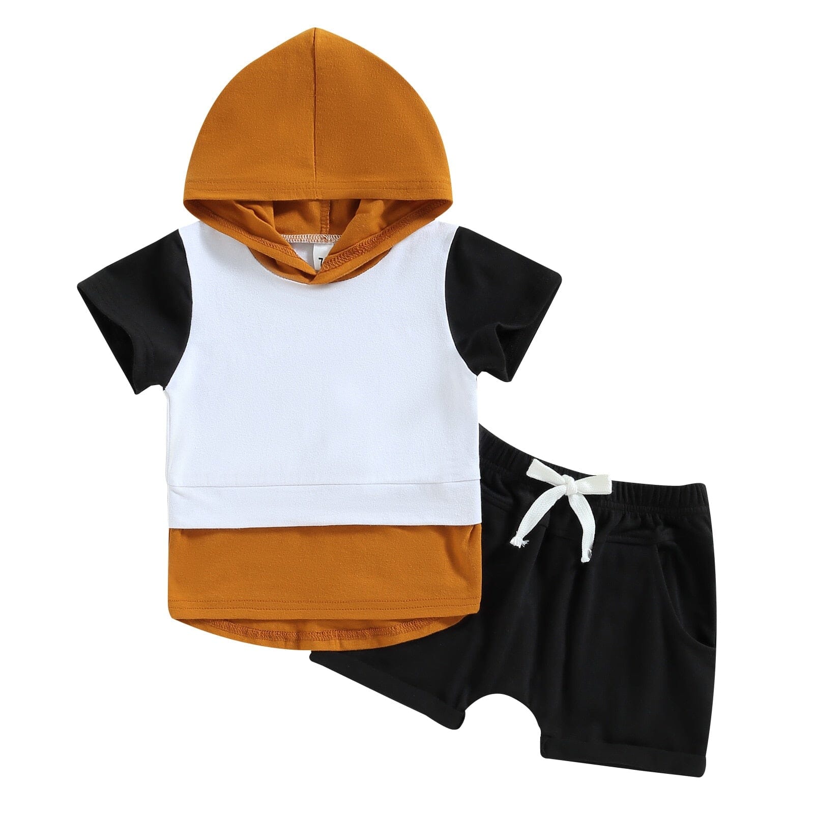 Conjunto Infantil Masculino Caramelo com Capuz Loja Click Certo 0-6 Meses 