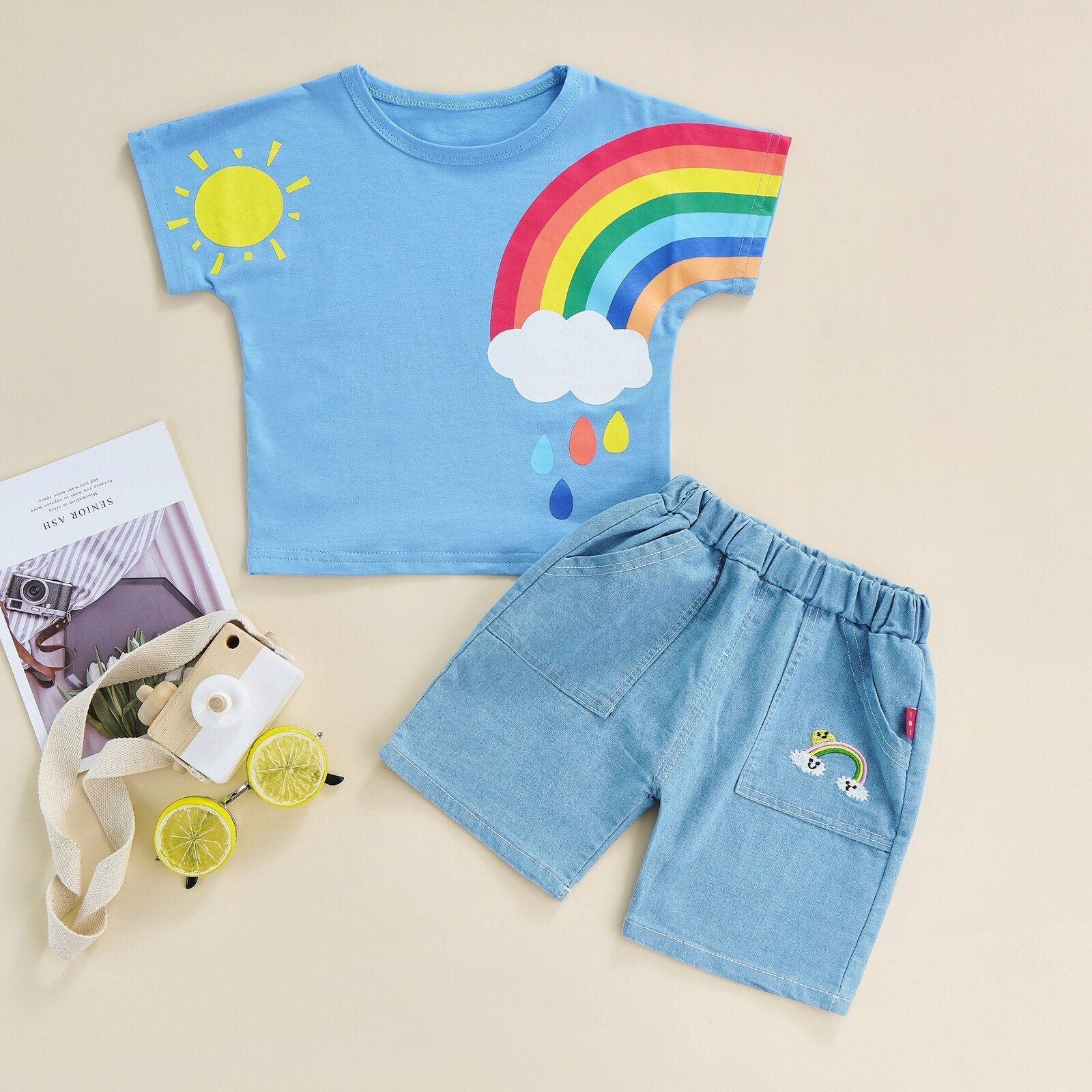 Conjunto Infantil Masculino Dia Feliz conjunto Loja Click Certo Azul 12-24 meses 