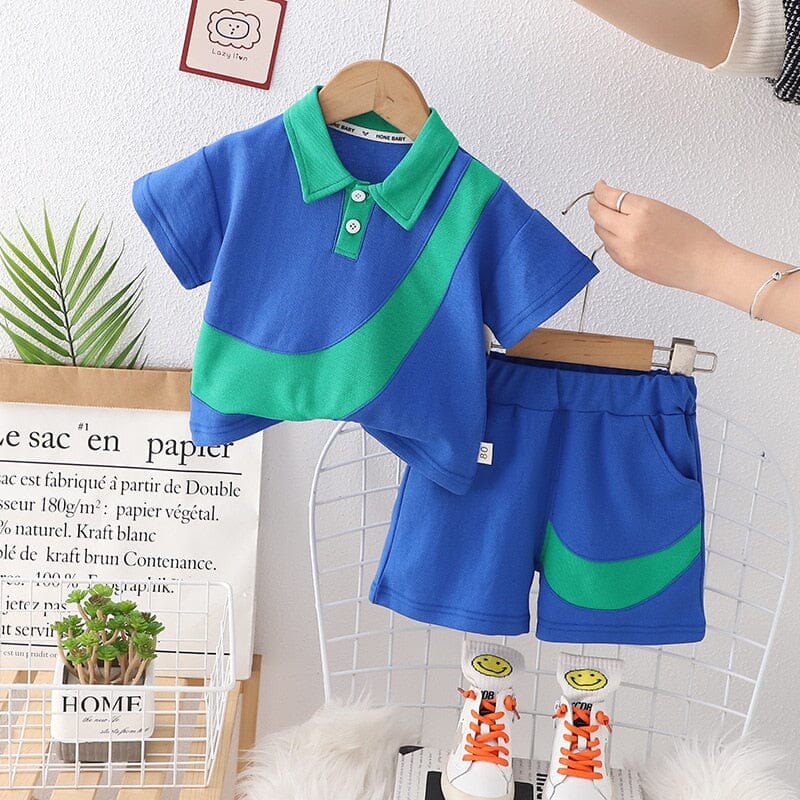 Conjunto Infantil Masculino Esportivo Gola Polo Loja Click Certo Azul 6-12 Meses 