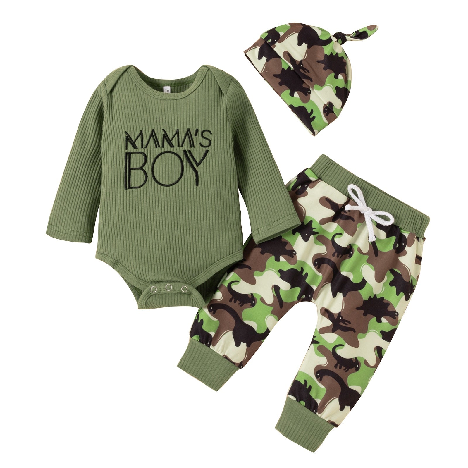 Conjunto Infantil Masculino Filhinho da Mamãe Conjunto Loja Click Certo Verde 0-3 meses 