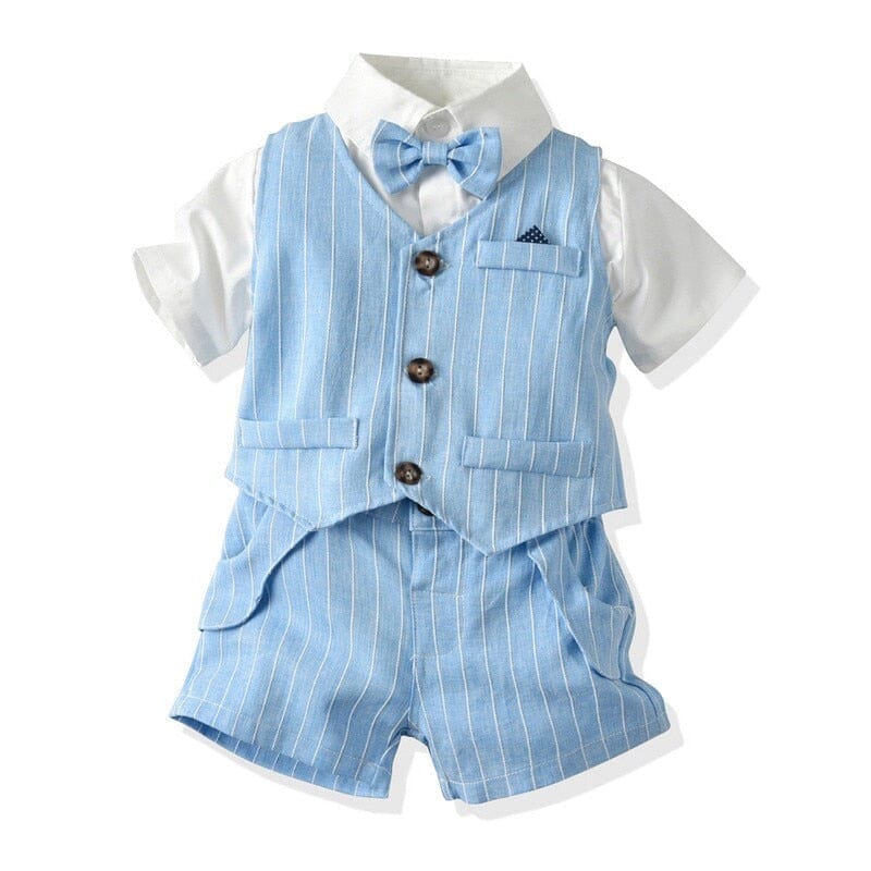 Conjunto Infantil Masculino Gravatinha Loja Click Certo Azul 1-2 Anos 