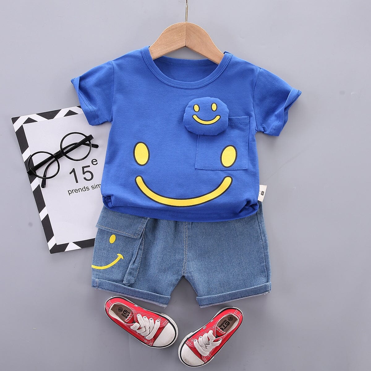 Conjunto Infantil Masculino Happy Loja Click Certo Azul 9-12 Meses 