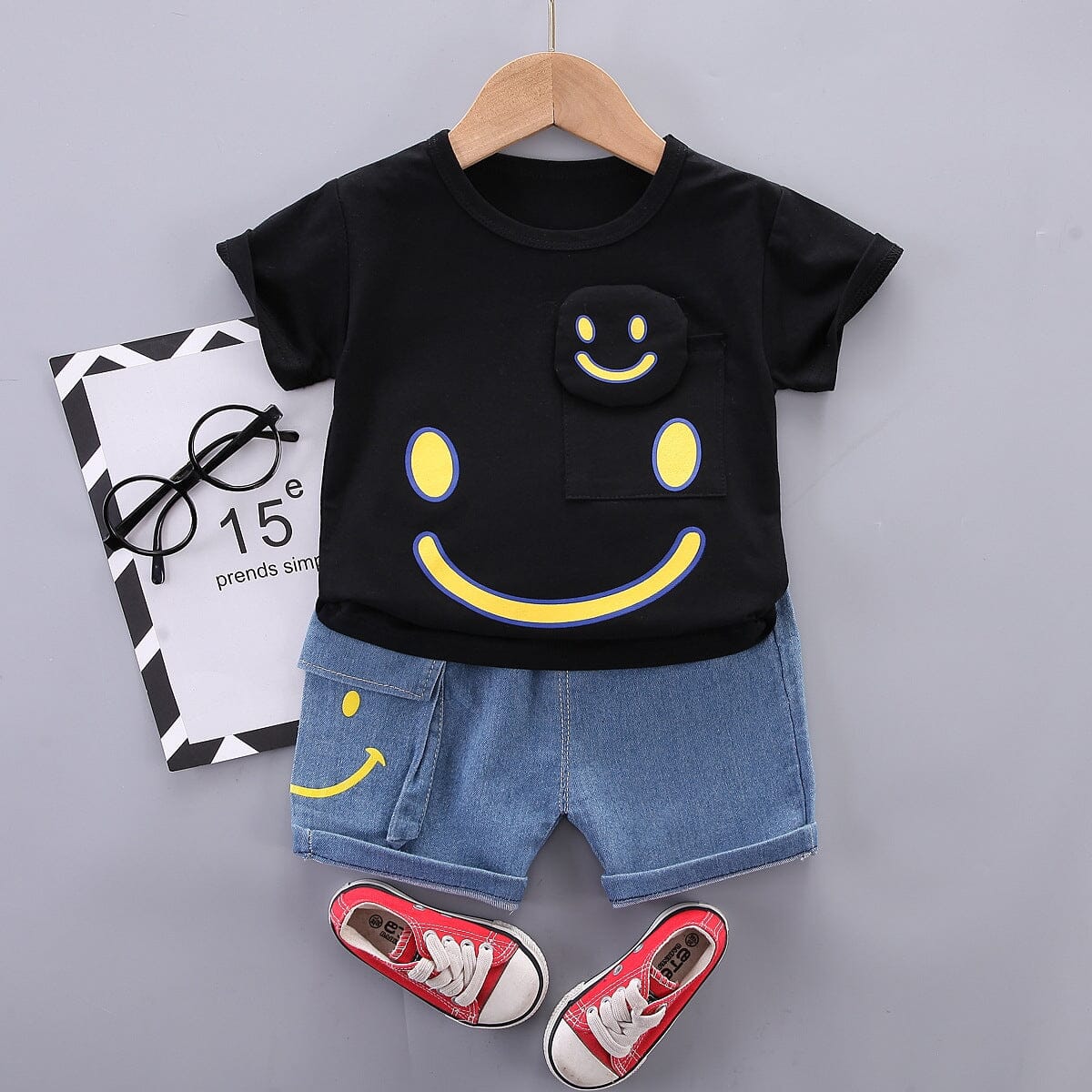 Conjunto Infantil Masculino Happy Loja Click Certo Preto 9-12 Meses 