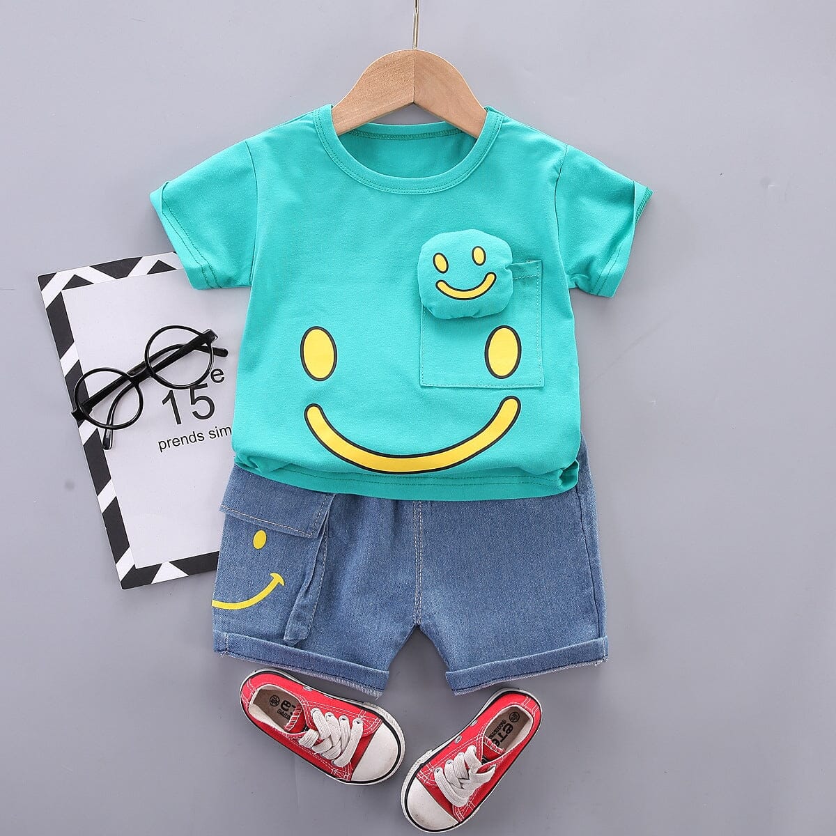 Conjunto Infantil Masculino Happy Loja Click Certo Verde 9-12 Meses 