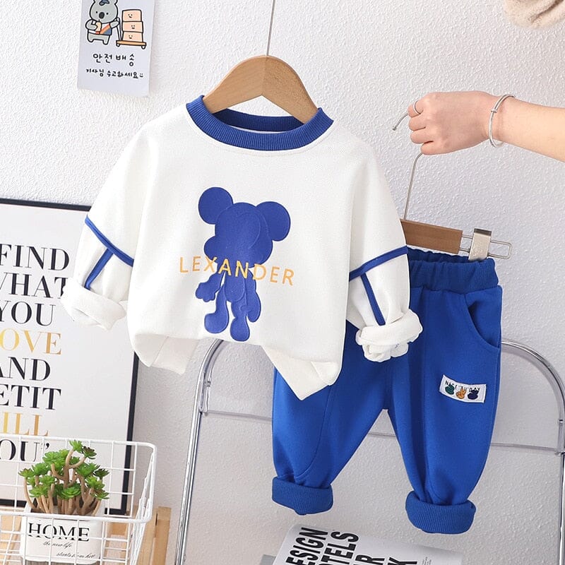 Conjunto Infantil Masculino Inverno Mickey Loja Click Certo Branco 6-9 Meses 