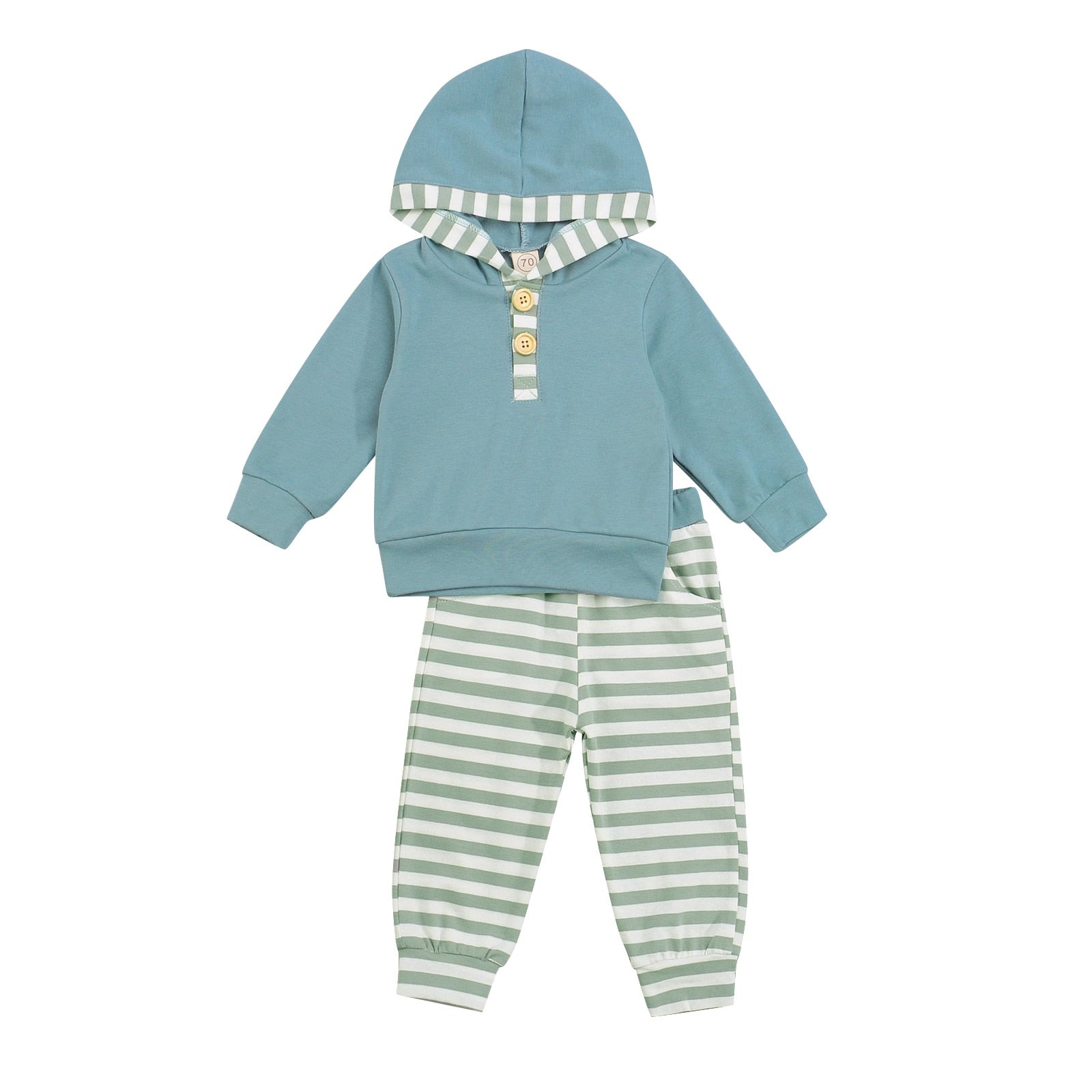 Conjunto Infantil Masculino Listras e Capuz Conjunto Loja Click Certo 