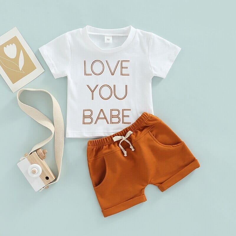 Conjunto Infantil Masculino "Love You" Loja Click Certo 