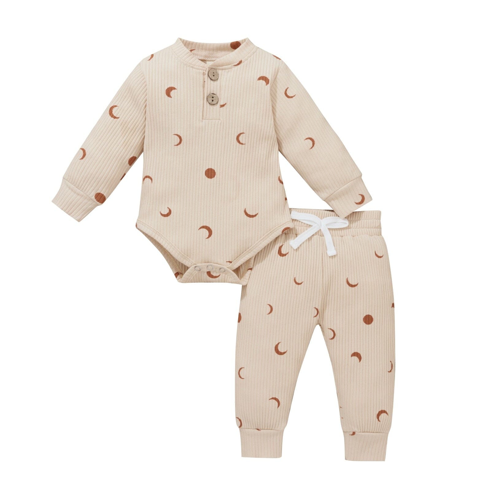 Conjunto Infantil Masculino Lua Loja Click Certo Bege 0-3 Meses 