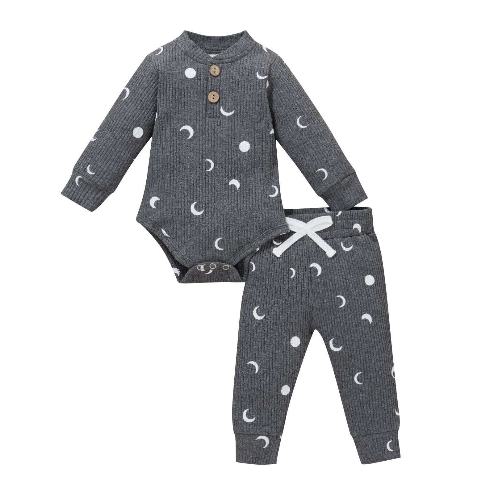 Conjunto Infantil Masculino Lua Loja Click Certo Cinza 0-3 Meses 