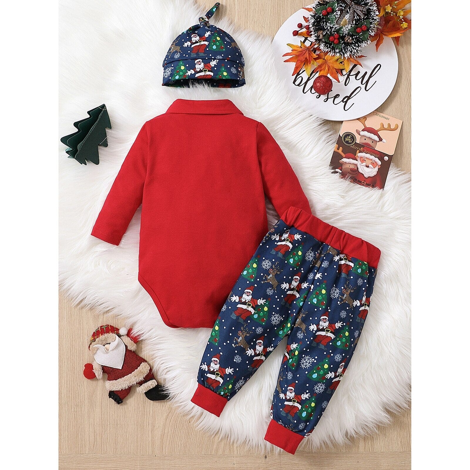 Conjunto Infantil Masculino "Meu Primeiro Natal" 0 Loja Click Certo 