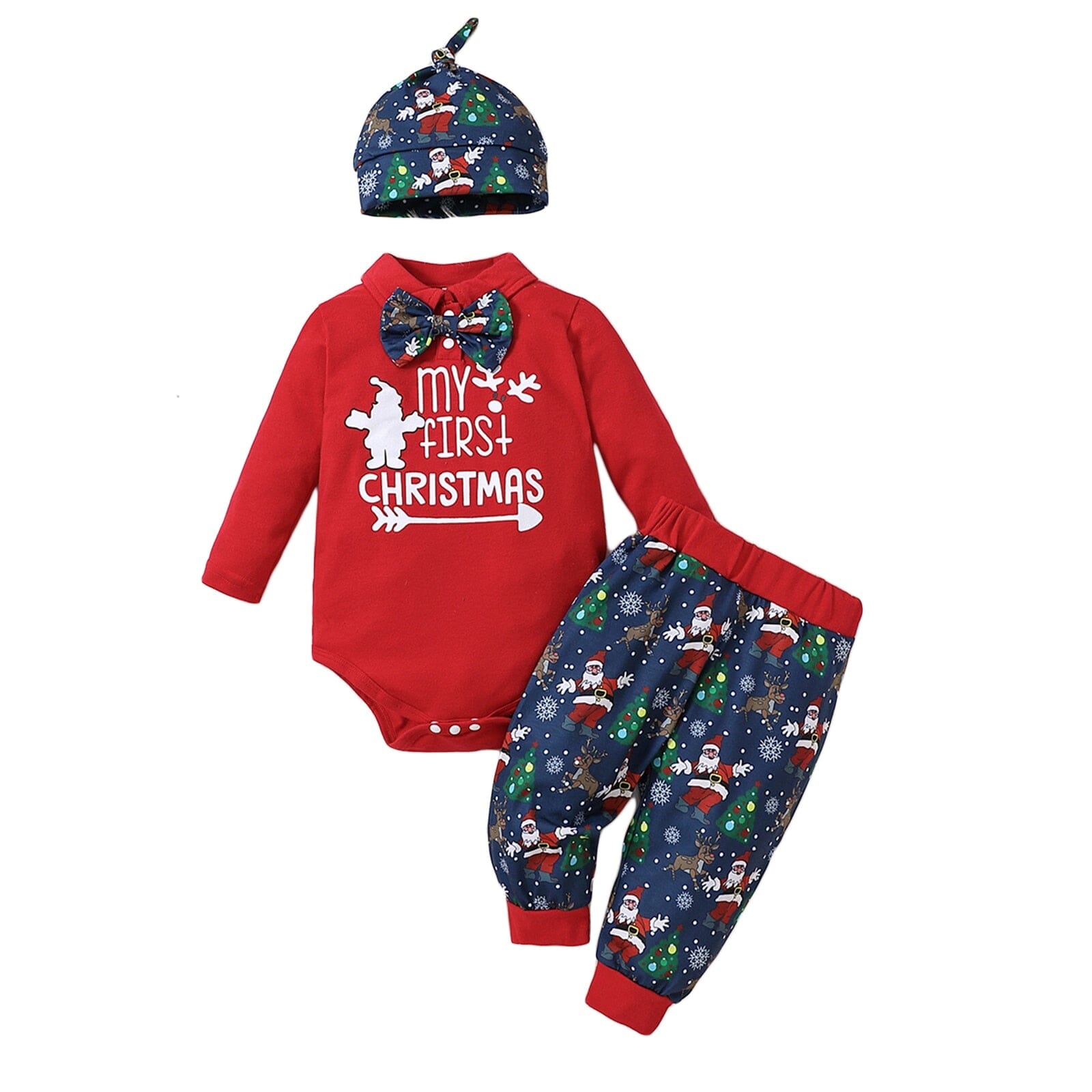 Conjunto Infantil Masculino "Meu Primeiro Natal" 0 Loja Click Certo 